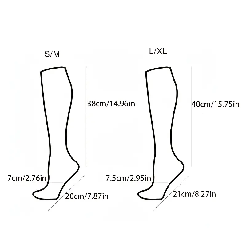 6 Pairs Compression Socks, 10-20mmHg Graduated Support Knee High, Polyester Blend, Patterns, Ideal for Athletic, Perfect for Mother's Day, Grandparents Day