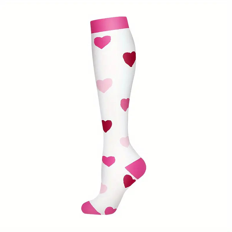 6 pairs of tight compression socks, cycling 15-25mm mercury over the knee compression socks suitable for running and cycling